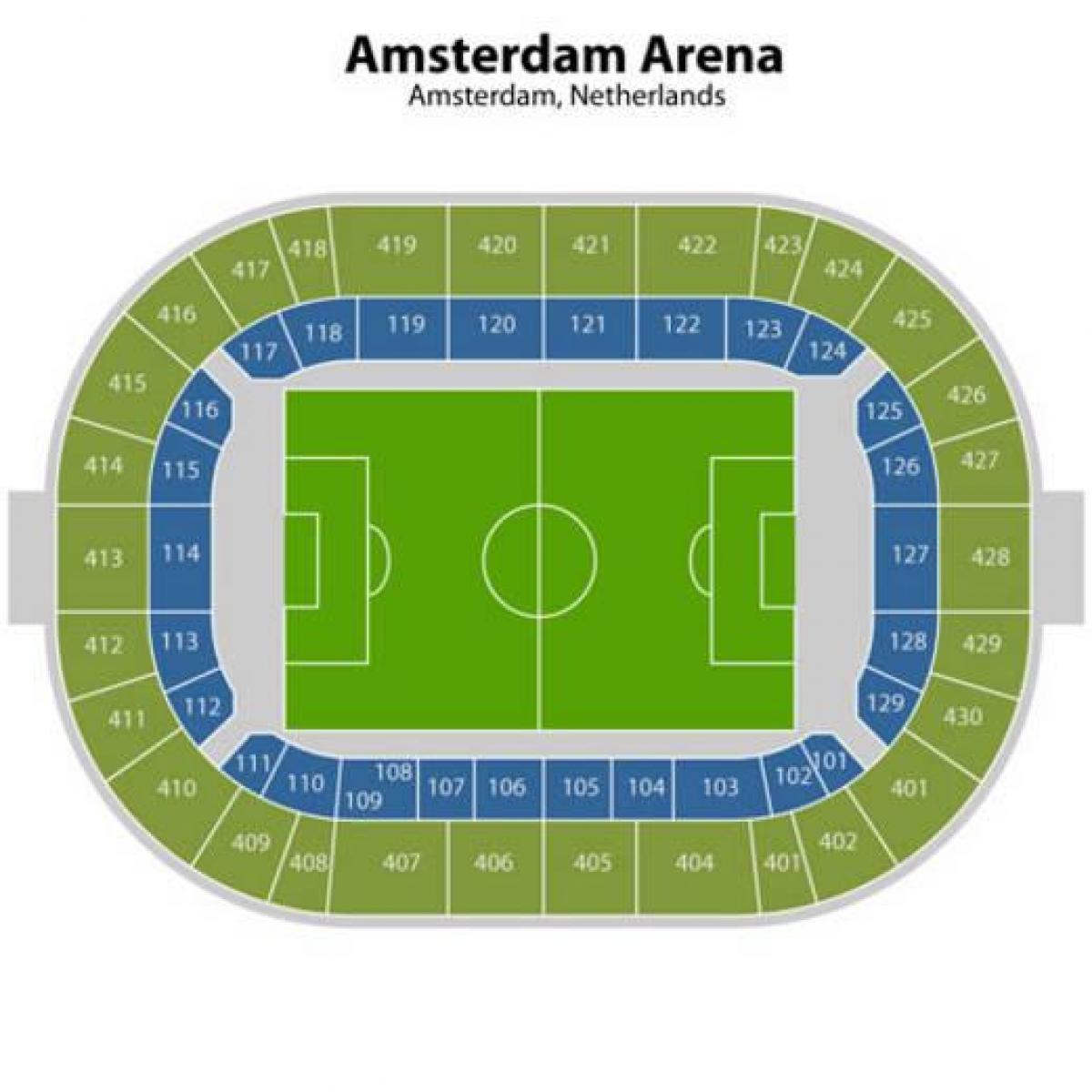 la carte de Amsterdam arena siège