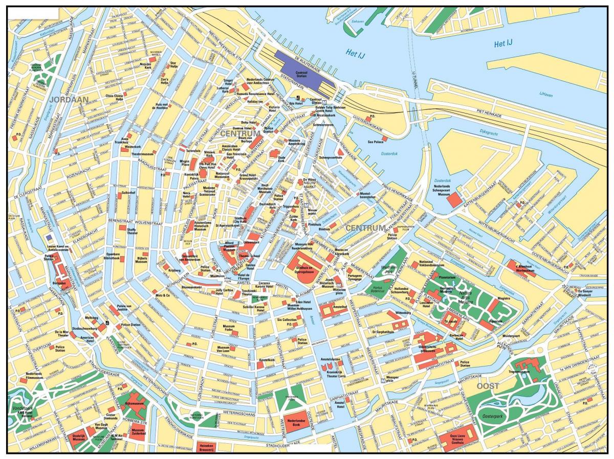 Amsterdam hors ligne, carte de la ville