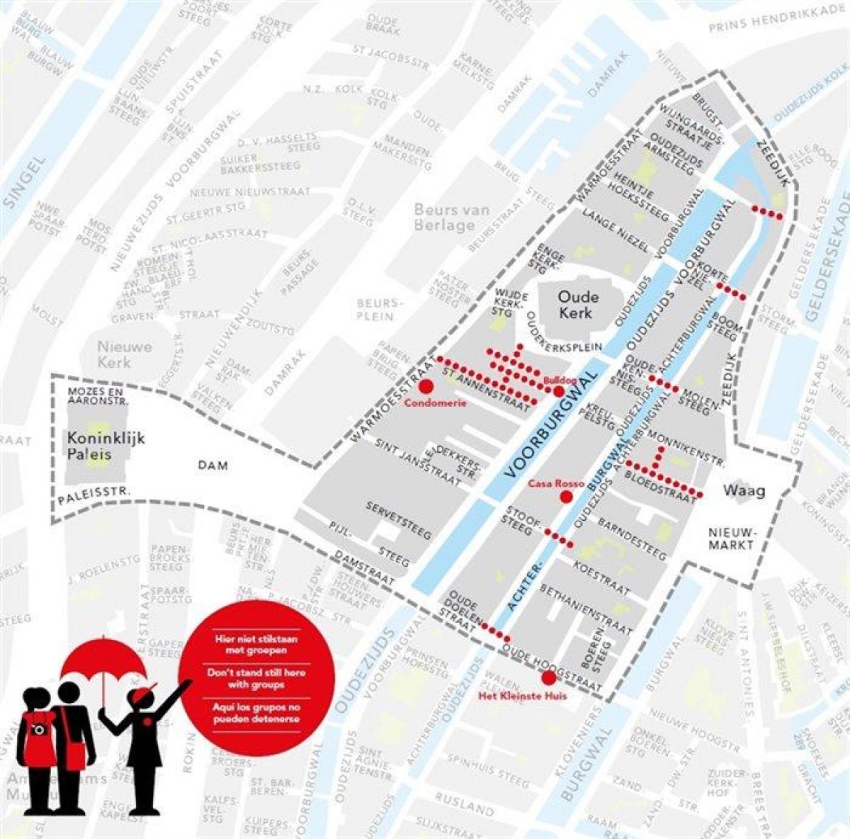 la carte de Amsterdam redlight