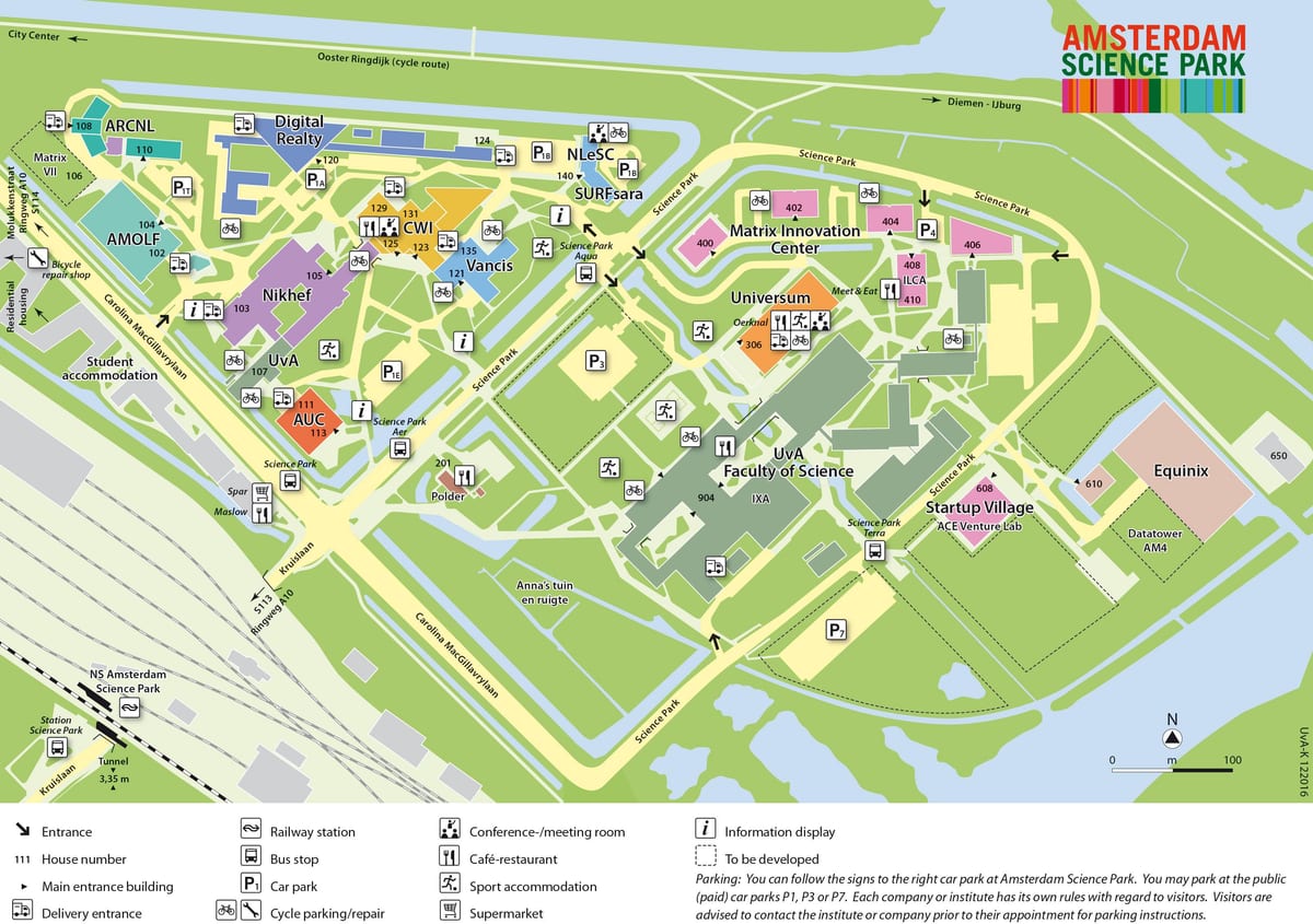 la carte de Amsterdam science park