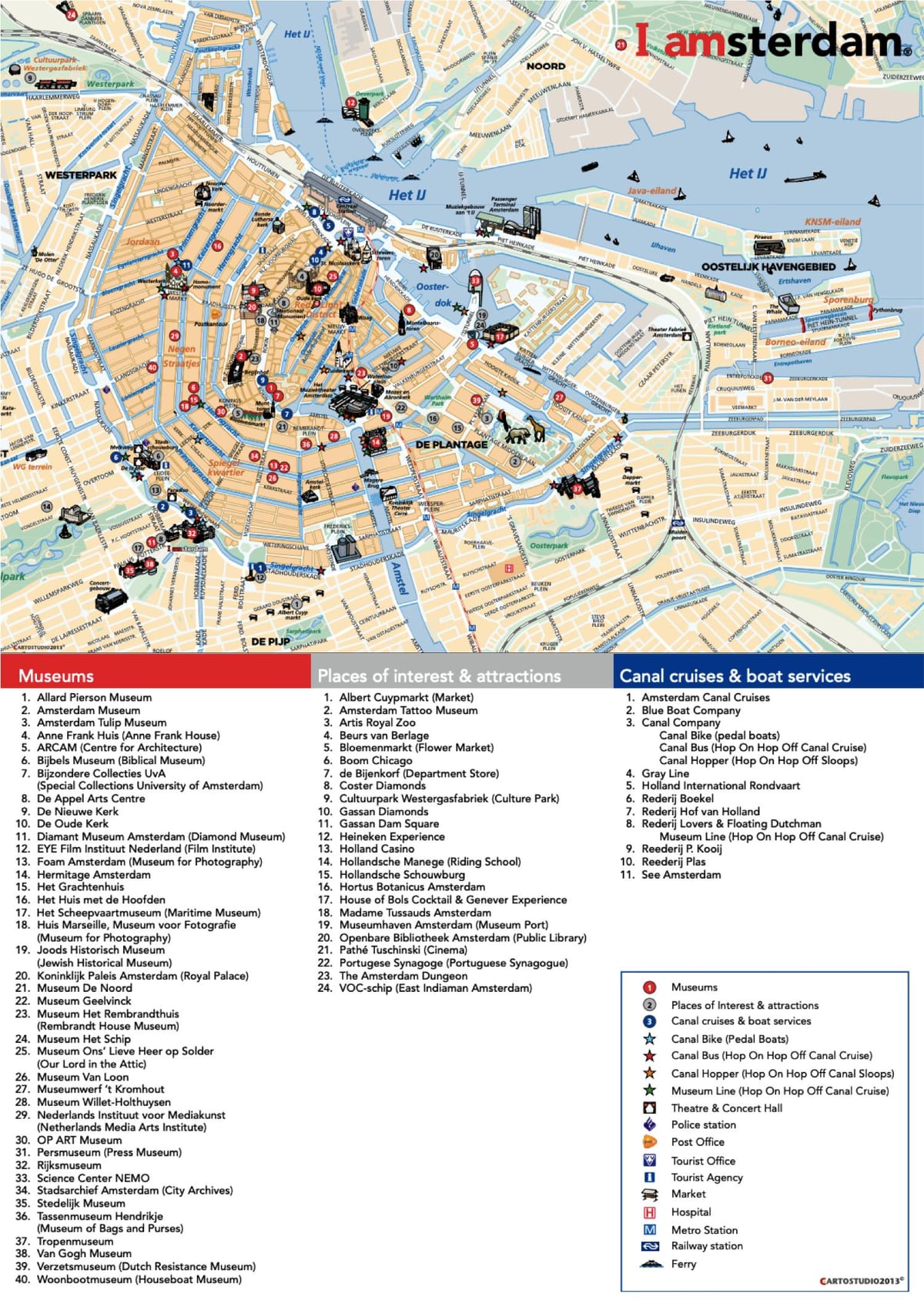Musées d'Amsterdam carte