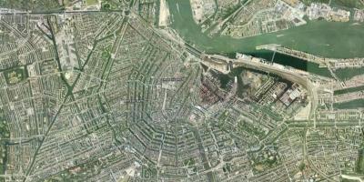 La carte de Amsterdam satellite 