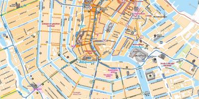 La carte de Amsterdam centrum