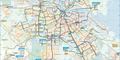La carte de Amsterdam transports publics