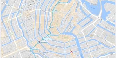 Tram 5 Amsterdam la carte de l'itinéraire
