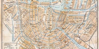 Amsterdam vieux plan de la ville