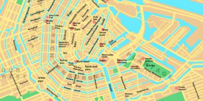Les zones de la carte d'Amsterdam