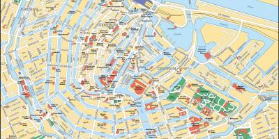 Amsterdam, ville centre de la carte