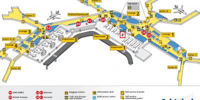 L'aéroport de Schiphol carte klm