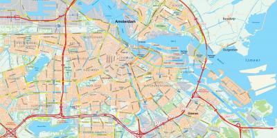 La carte de Amsterdam route