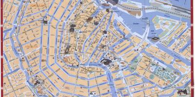 Carte du centre-ville de Amsterdam