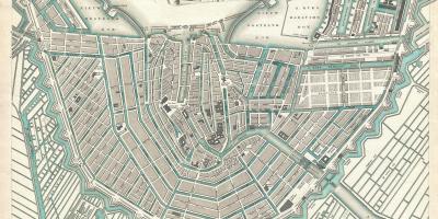Carte vintage de Amsterdam